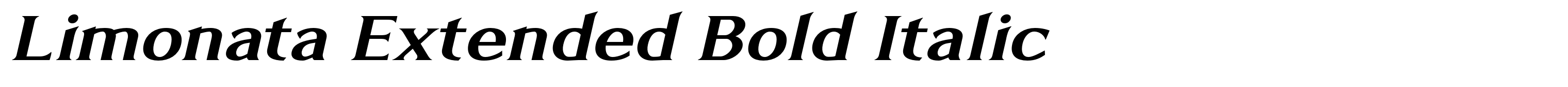 Limonata Extended Bold Italic
